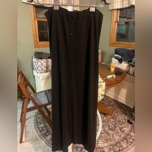 Black Button-Down Skirt. Very stretchy material.